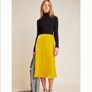 Anthropologie Kelley velvet midi skirt